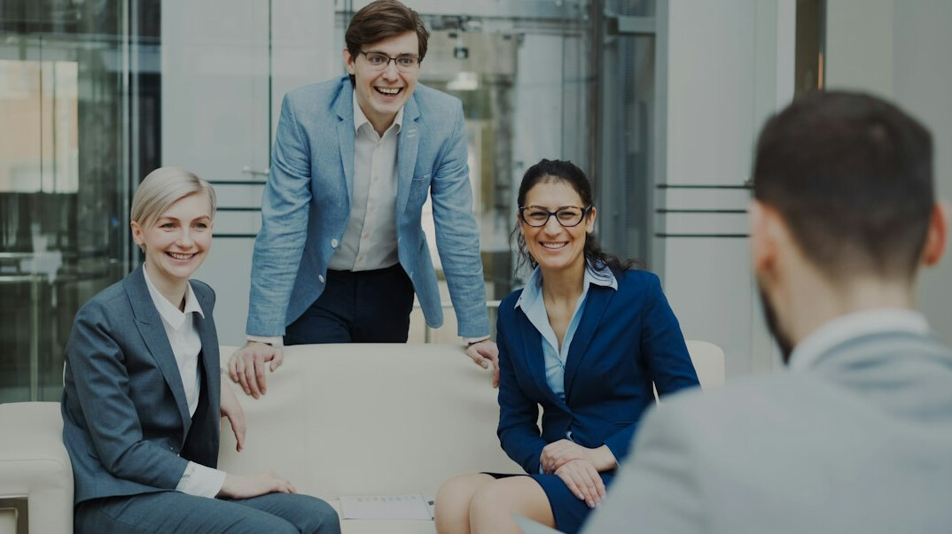 business manager leading team