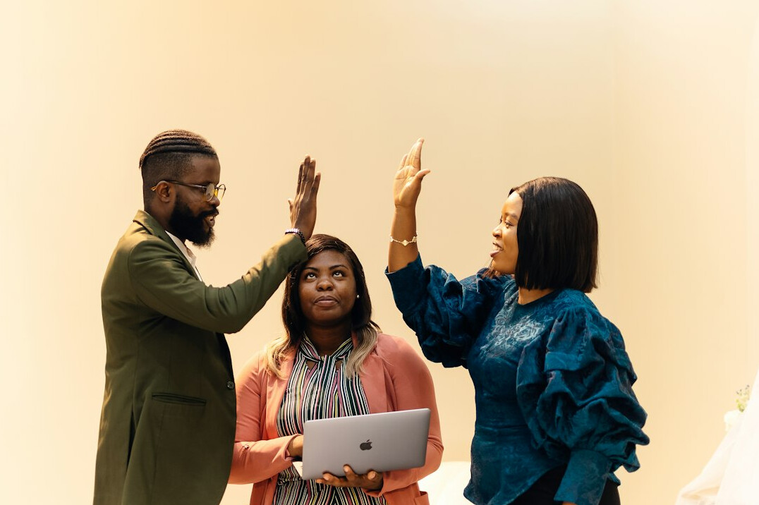 diverse business team success